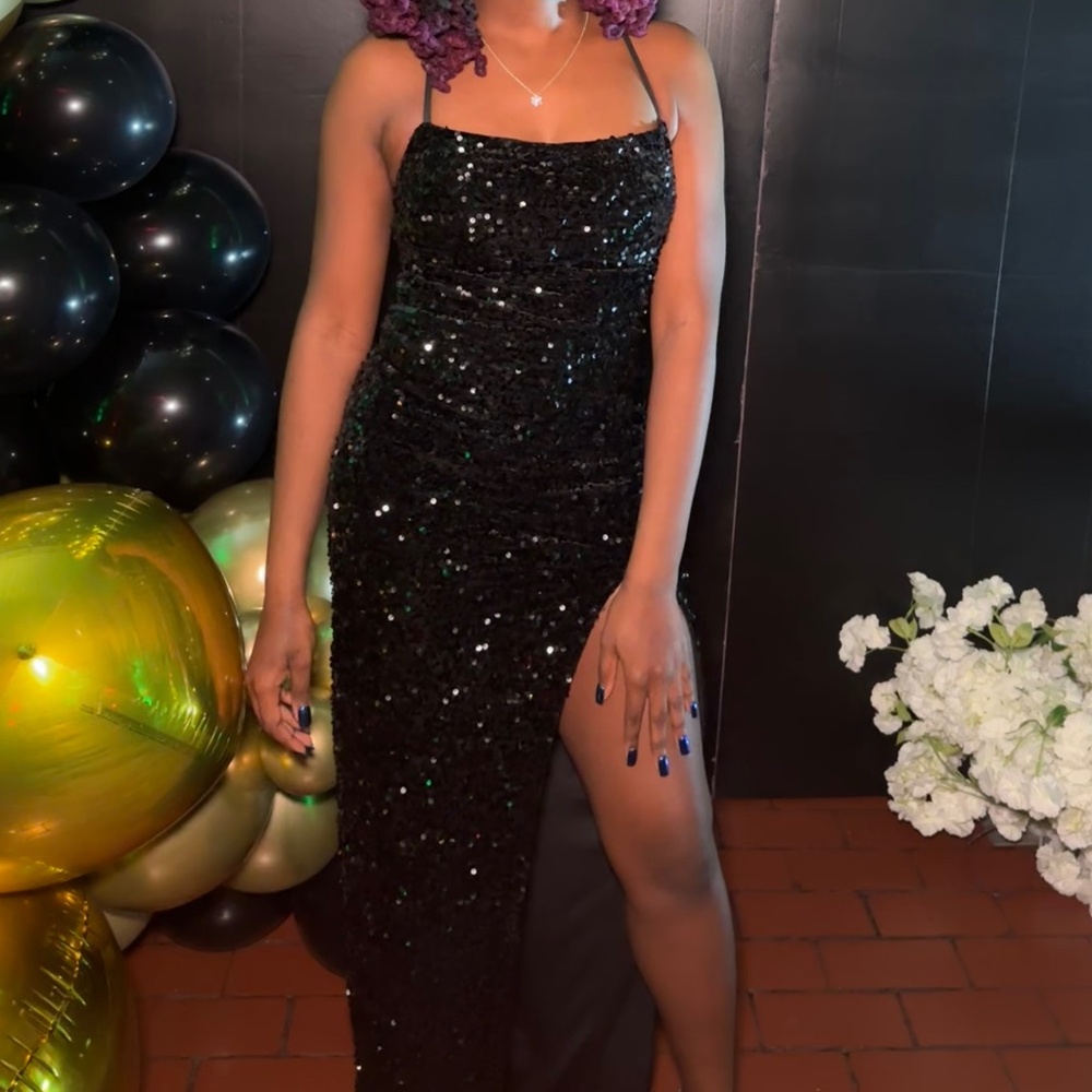 Black Sequin Dress